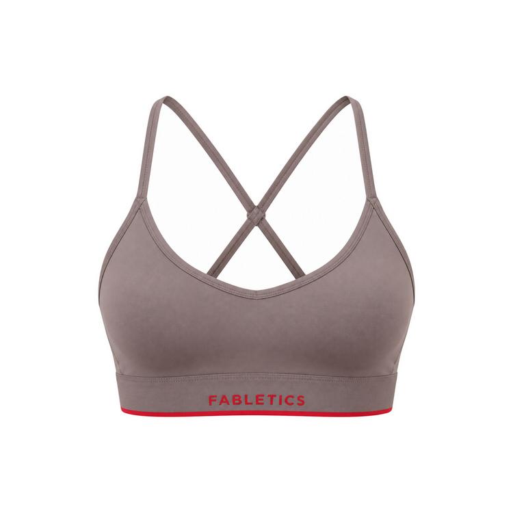 Fabletics Fabletics SEAMLESS V-NECK LOW IMPACT BRA BH Damen - DESERT SHADOWS/HEATED RED FABL - 0 | SportScheck