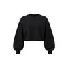 Fabletics HEAVY TERRY CROPPED PULLOVER Sweatshirt Damen - BLACK