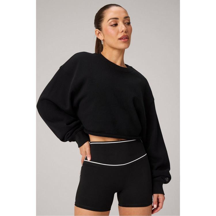 Fabletics Fabletics HEAVY TERRY CROPPED PULLOVER Sweatshirt Damen - BLACK - 0 | SportScheck