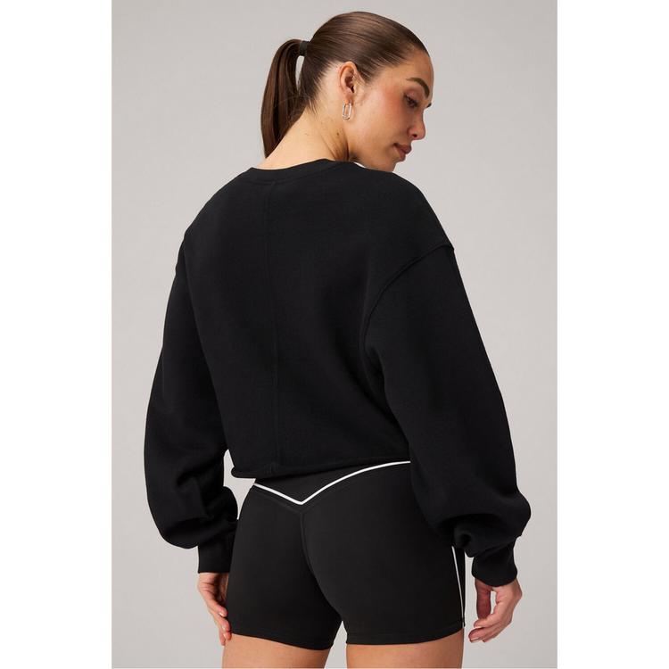Fabletics Fabletics HEAVY TERRY CROPPED PULLOVER Sweatshirt Damen - BLACK - 1 | SportScheck