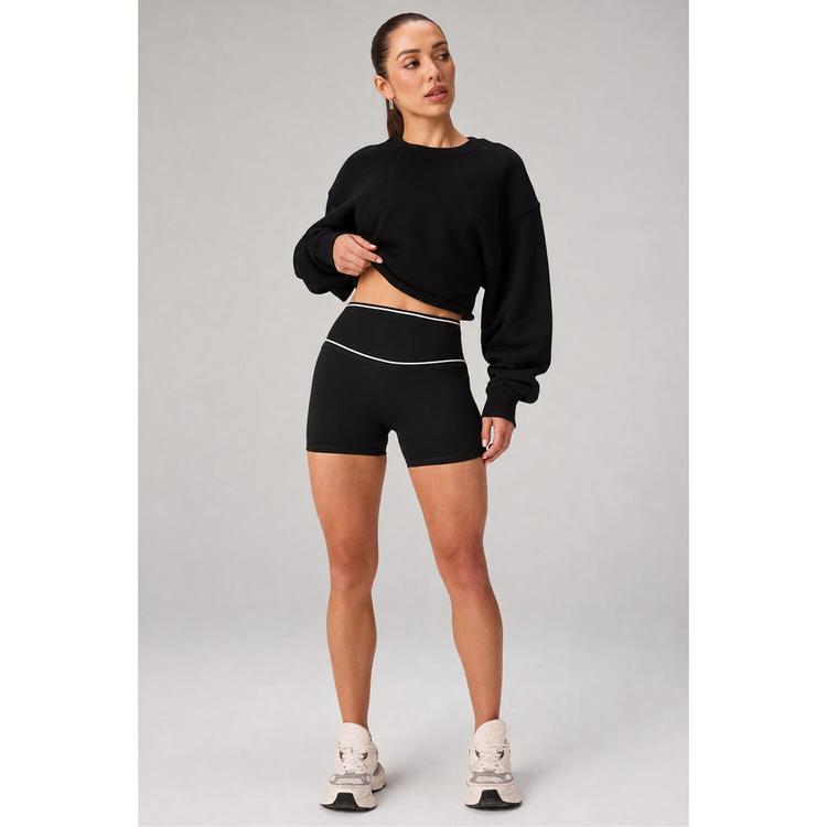 Fabletics Fabletics HEAVY TERRY CROPPED PULLOVER Sweatshirt Damen - BLACK - 2 | SportScheck