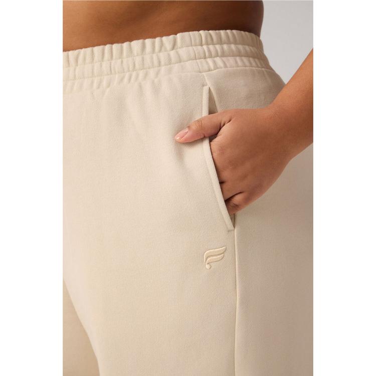 Fabletics Fabletics HEAVY TERRY OVERSIZED WIDE LEG SWEATPANT Trainingshose Damen - ALMOND MILK - 2 | SportScheck