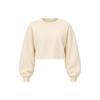 Fabletics HEAVY TERRY CROPPED PULLOVER Sweatshirt Damen - ALMOND MILK