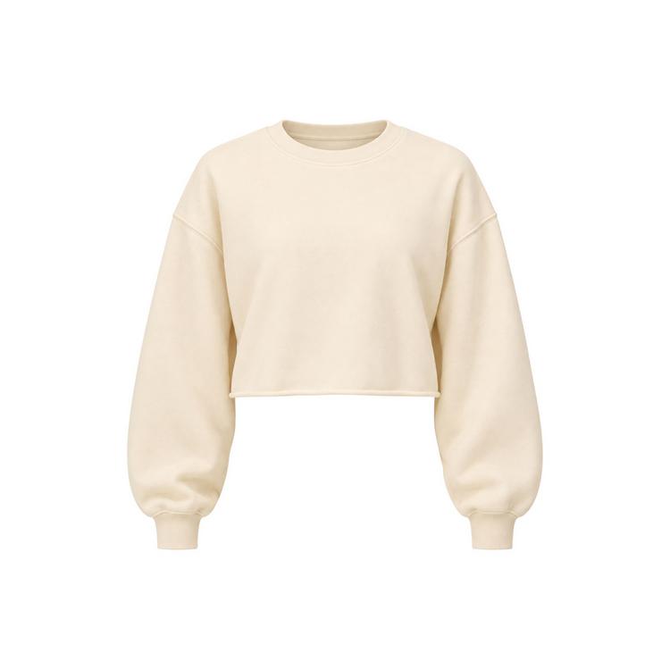 Fabletics Fabletics HEAVY TERRY CROPPED PULLOVER Sweatshirt Damen - ALMOND MILK - 0 | SportScheck