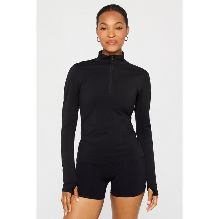 Fabletics Fabletics FEATHER TECH HALF-ZIP TOP Funktionsshirt Damen - BLACK - 0 | SportScheck