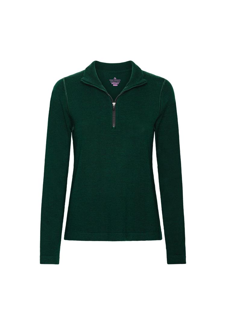 DANISH ENDURANCE DANISH ENDURANCE Extreme Merino Half Zip Midlayer Langarmshirt Damen - dark green - 0 | SportScheck