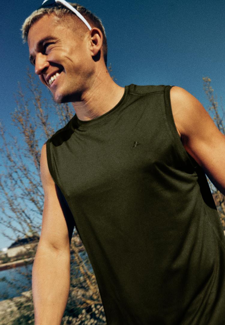 DANISH ENDURANCE DANISH ENDURANCE Momentum Running Tanktop Herren - black dark olive - 2 | SportScheck