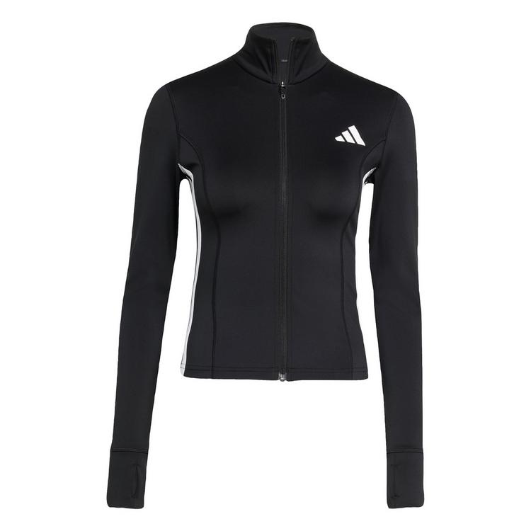 adidas adidas Workout Essentials Zip Through Jacke Trainingsjacke Damen - Black / White - 0 | SportScheck
