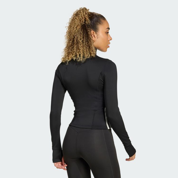 adidas adidas Workout Essentials Zip Through Jacke Trainingsjacke Damen - Black / White - 1 | SportScheck