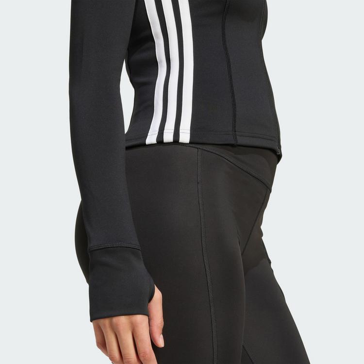 adidas adidas Workout Essentials Zip Through Jacke Trainingsjacke Damen - Black / White - 1 | SportScheck