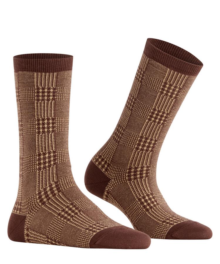 Burlington Burlington Glitter Check SO Socken Damen - maple brown (5321) - 0 | SportScheck