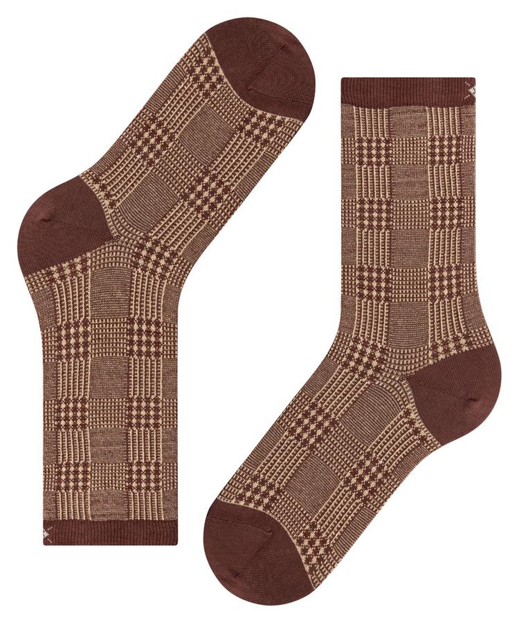 Burlington Burlington Glitter Check SO Socken Damen - maple brown (5321) - 2 | SportScheck