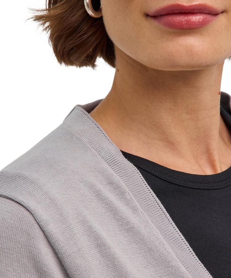 Falke Falke Cotton Cardigan Strickpullover Damen - silver (3290) - 3 | SportScheck