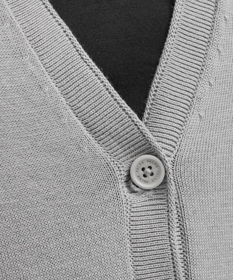 Falke Falke Cotton Cardigan Strickpullover Damen - silver (3290) - 4 | SportScheck