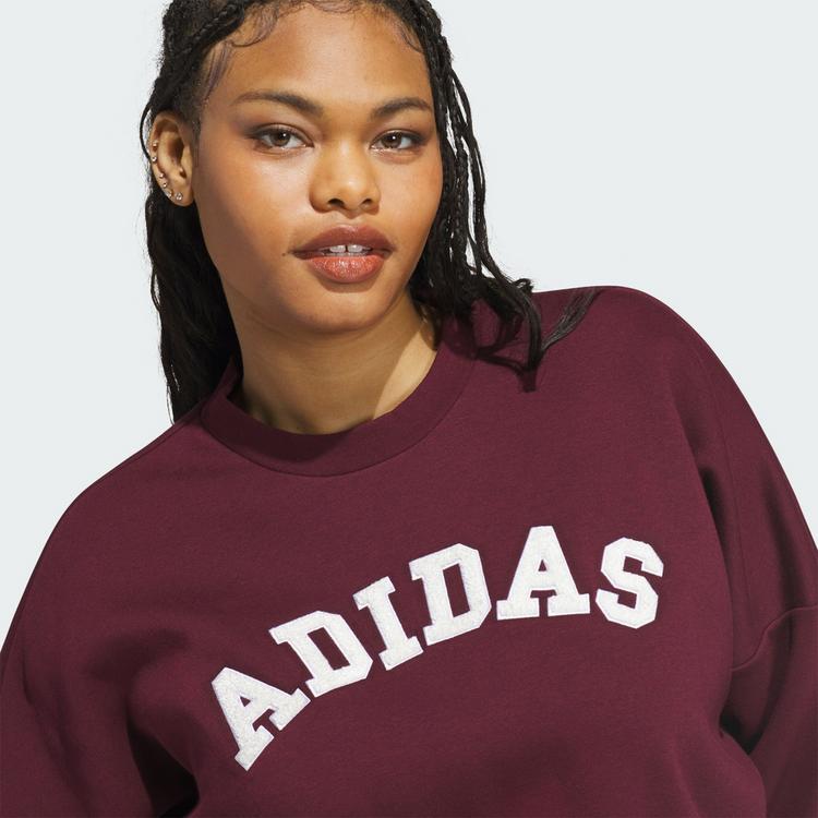 adidas adidas Chenille Logo Grafik Sweatshirt Sweatshirt Damen - Maroon - 0 | SportScheck