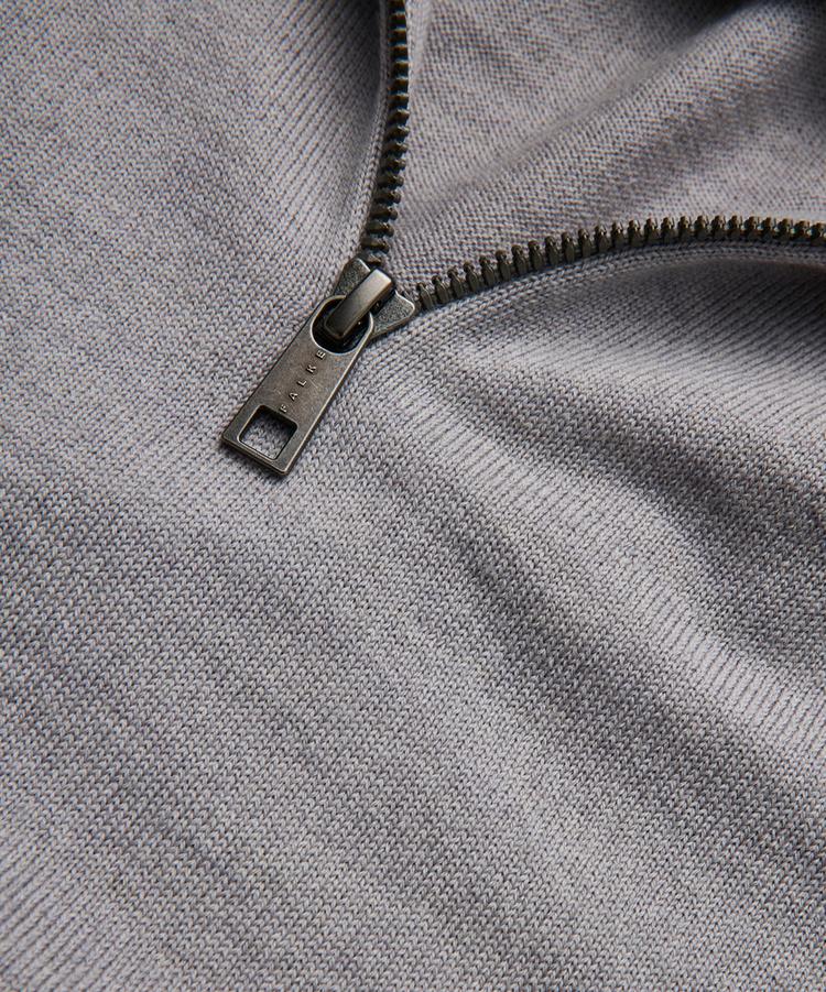 Falke Falke Merino X-Fine Half-Zip Strickpullover Herren - light grey (3400) - 2 | SportScheck
