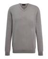 Falke Merino X-Fine V-Neck Strickpullover Herren - light grey (3400)