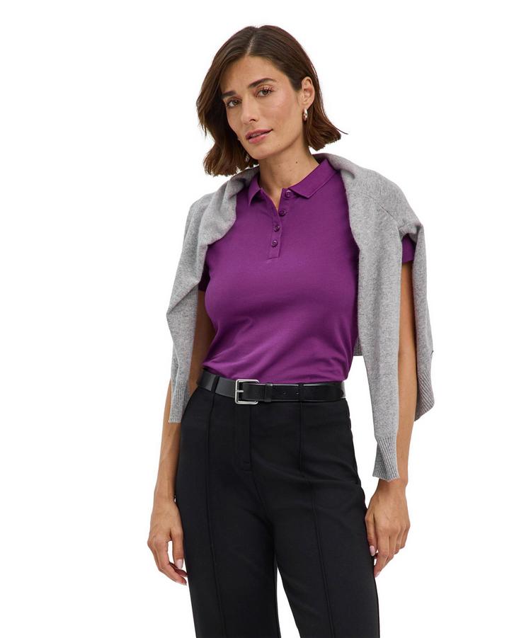 Falke Falke Pima Piqu&eacute; Polo Poloshirt Damen - ultraviolet (8295) - 0 | SportScheck
