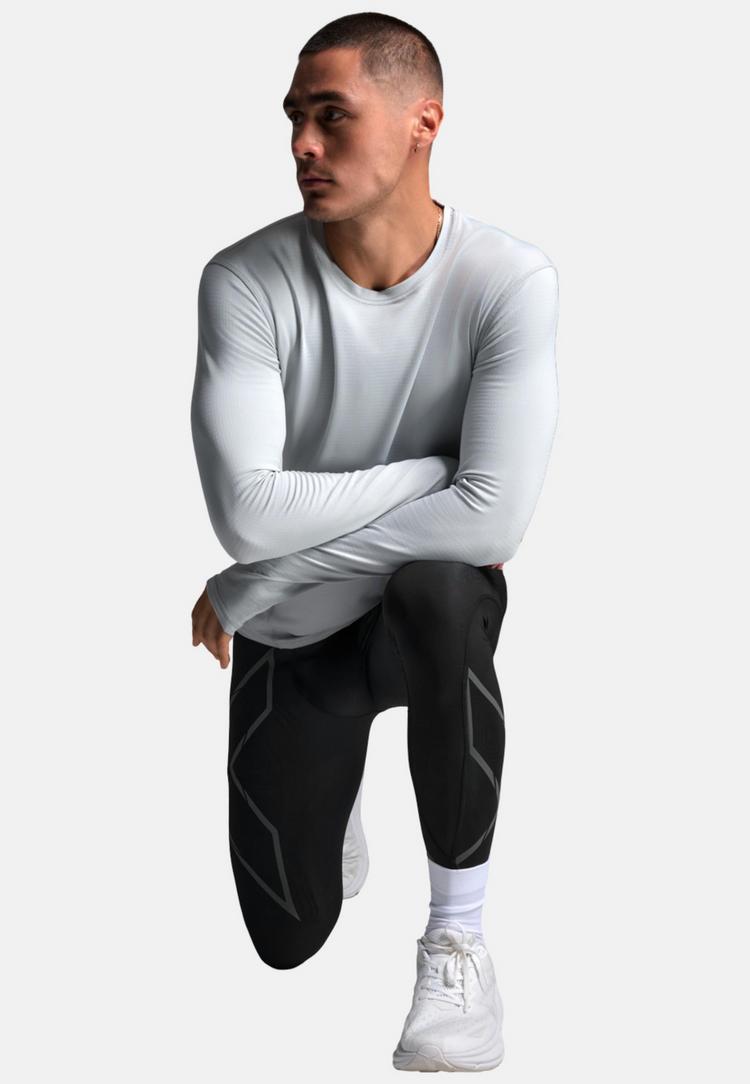 2XU 2XU Ignition Grid Base Layer Funktionsshirt Herren - harbor mist-black reflective - 4 | SportScheck