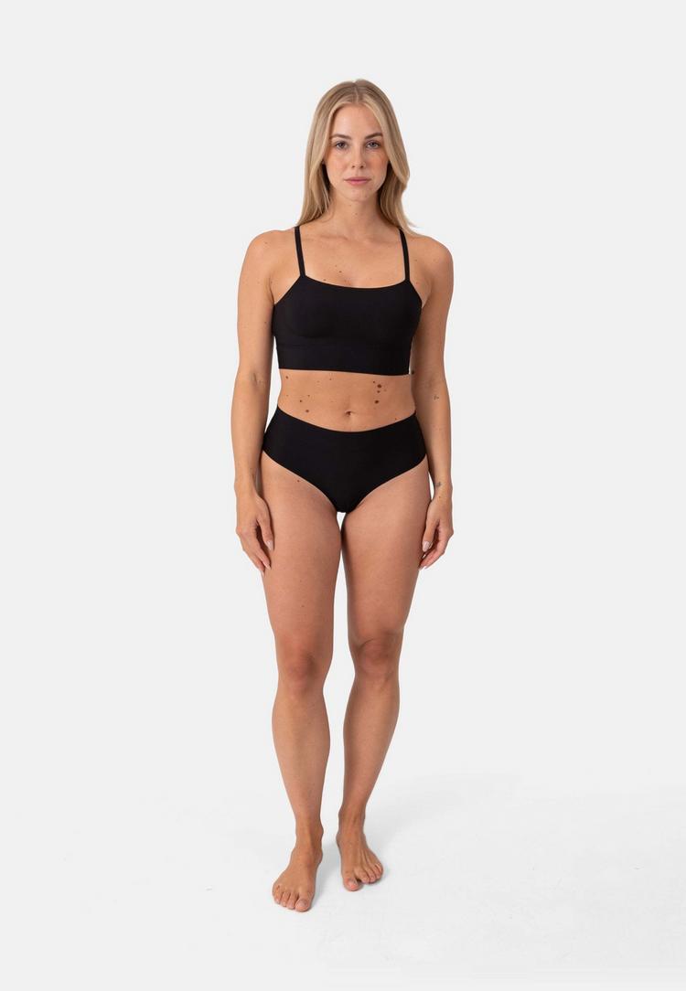 Snocks Snocks Nahtlose High Waist Tanga Unterhose Damen - Black - 0 | SportScheck