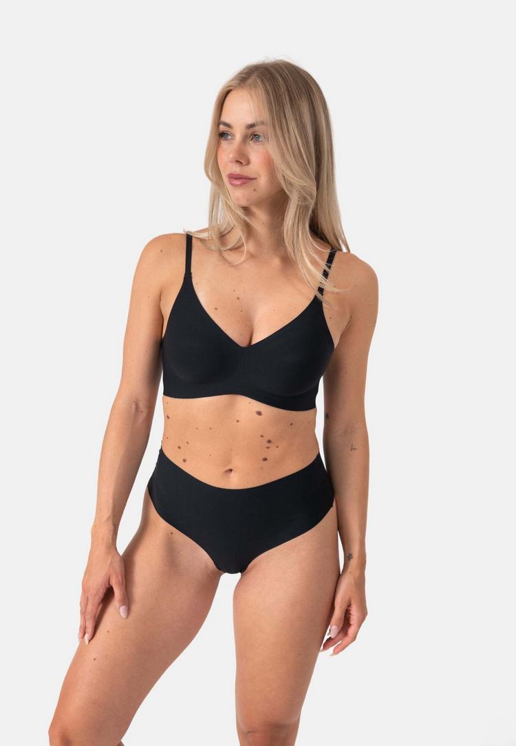 Snocks Snocks Nahtlose High Waist Tanga Unterhose Damen - Black - 3 | SportScheck