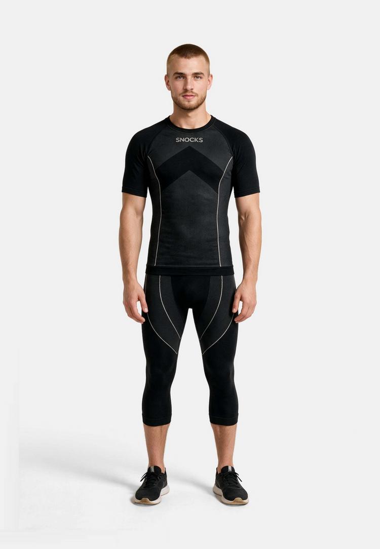Snocks Snocks Thermounterw&auml;sche Set Herren 3/4 W&auml;scheset Herren - Black - 0 | SportScheck