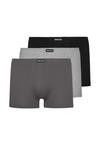 Snocks Retro Boxershorts Unterhose Herren - Mix (Schwarz/Grau/Hellgrau)