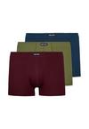 Snocks Retro Boxershorts Unterhose Herren - Mix (Rot/Olive/Blau)