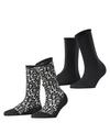 ESPRIT Flower Bloom SO 2-Pack Socken Damen - black (3000)