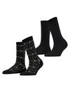 ESPRIT Frosty Trees SO 2P Socken Damen - black (3000)