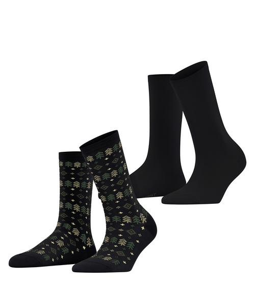 ESPRIT Frosty Trees SO 2P Socken Damen