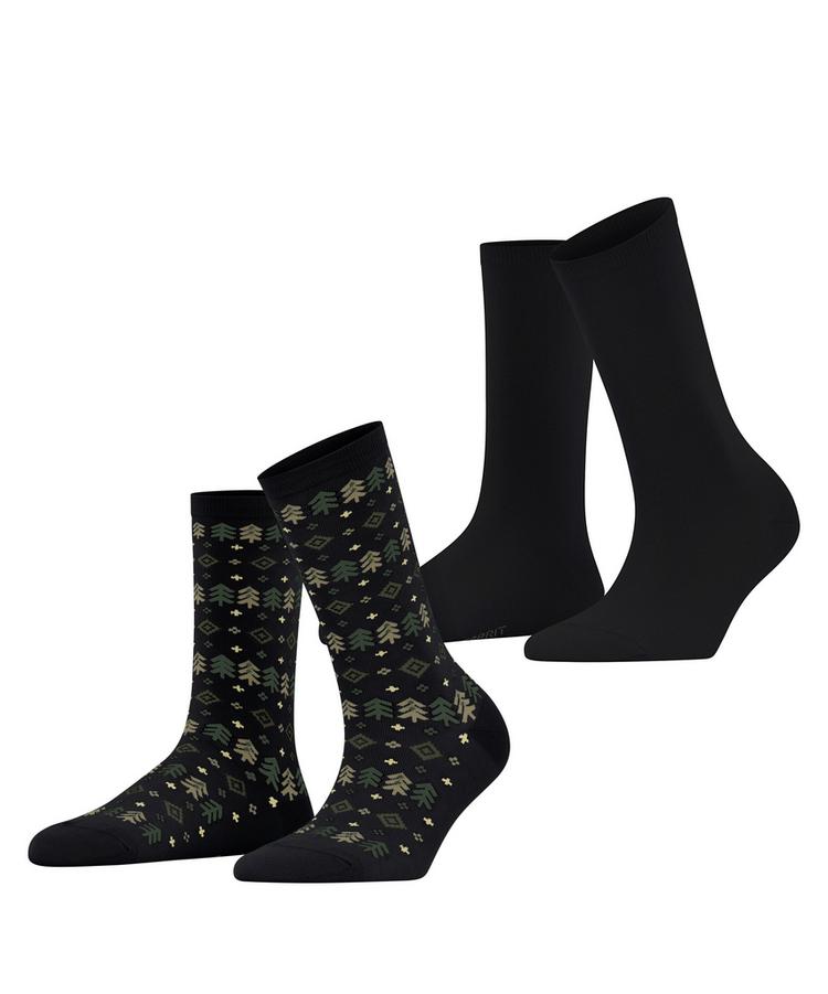 ESPRIT ESPRIT Frosty Trees SO 2P Socken Damen - black (3000) - 0 | SportScheck