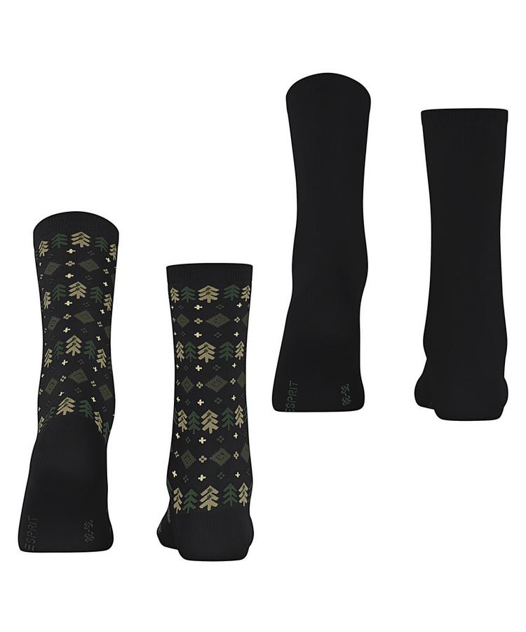 ESPRIT ESPRIT Frosty Trees SO 2P Socken Damen - black (3000) - 0 | SportScheck