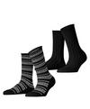 ESPRIT Metro Lines SO 2P Socken Damen - black (3000)