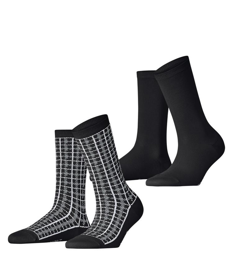 ESPRIT ESPRIT Retro Plaid 2-Pack Socken Damen - black (3000) - 0 | SportScheck
