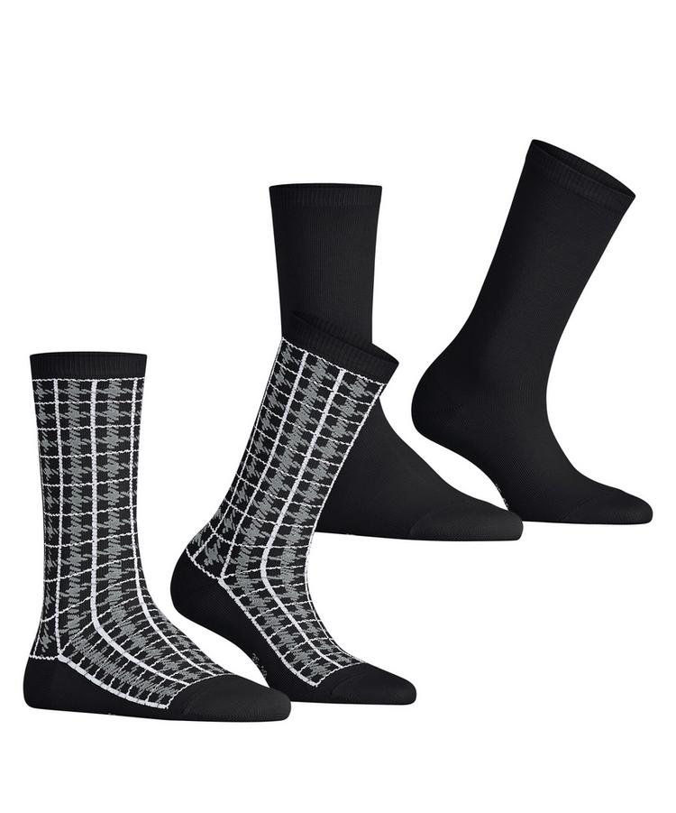ESPRIT ESPRIT Retro Plaid 2-Pack Socken Damen - black (3000) - 0 | SportScheck
