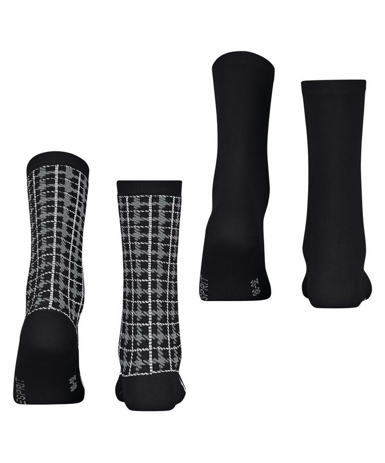 ESPRIT ESPRIT Retro Plaid 2-Pack Socken Damen - black (3000) - 0 | SportScheck