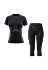 Snocks Thermounterw&auml;sche Set Damen 3/4 W&auml;scheset Damen - Black