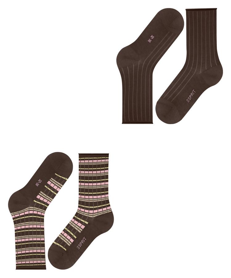 ESPRIT ESPRIT Metro Lines SO 2P Socken Damen - chocolate (5272) - 2 | SportScheck