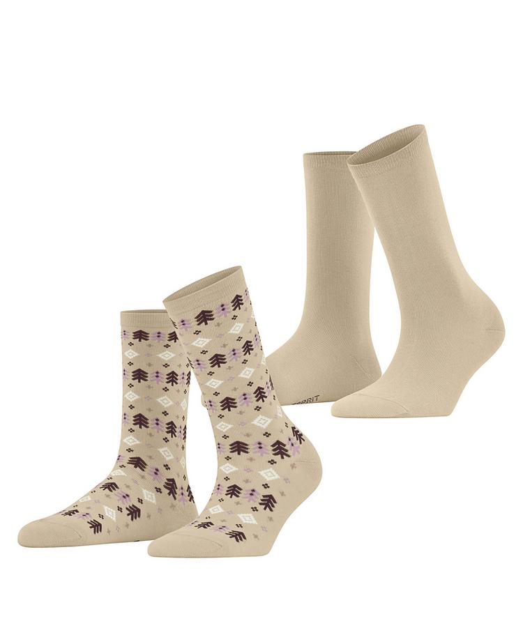 ESPRIT ESPRIT Frosty Trees SO 2P Socken Damen - cream (4011) - 0 | SportScheck