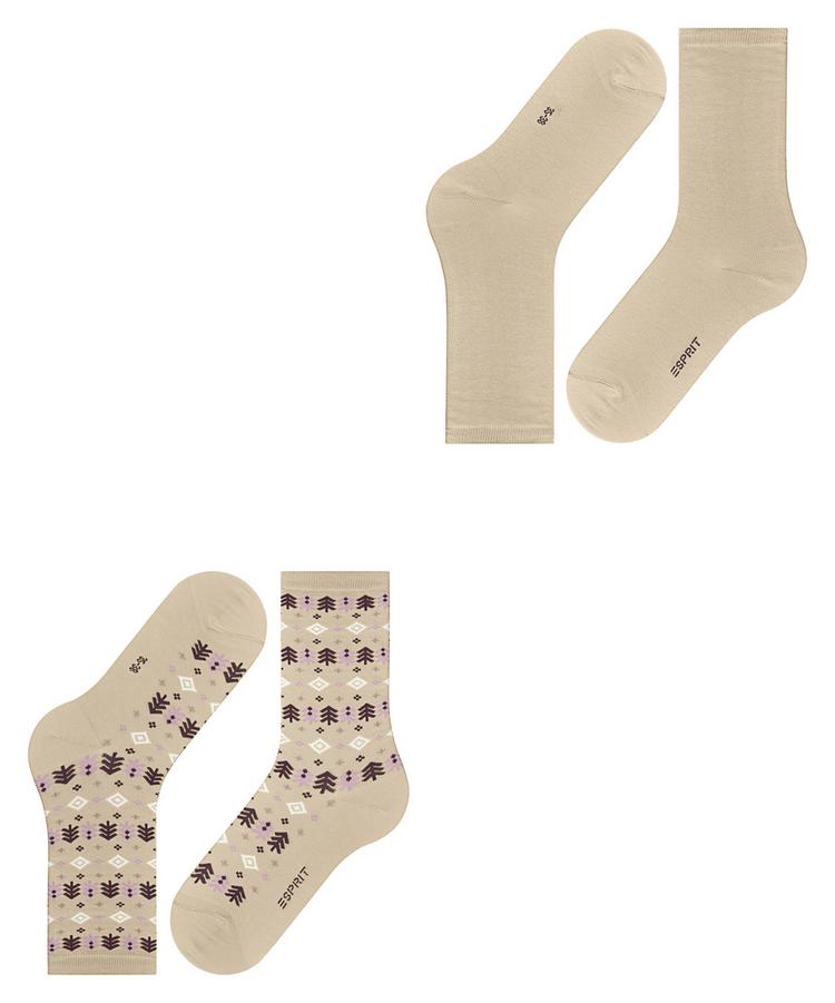 ESPRIT ESPRIT Frosty Trees SO 2P Socken Damen - cream (4011) - 2 | SportScheck