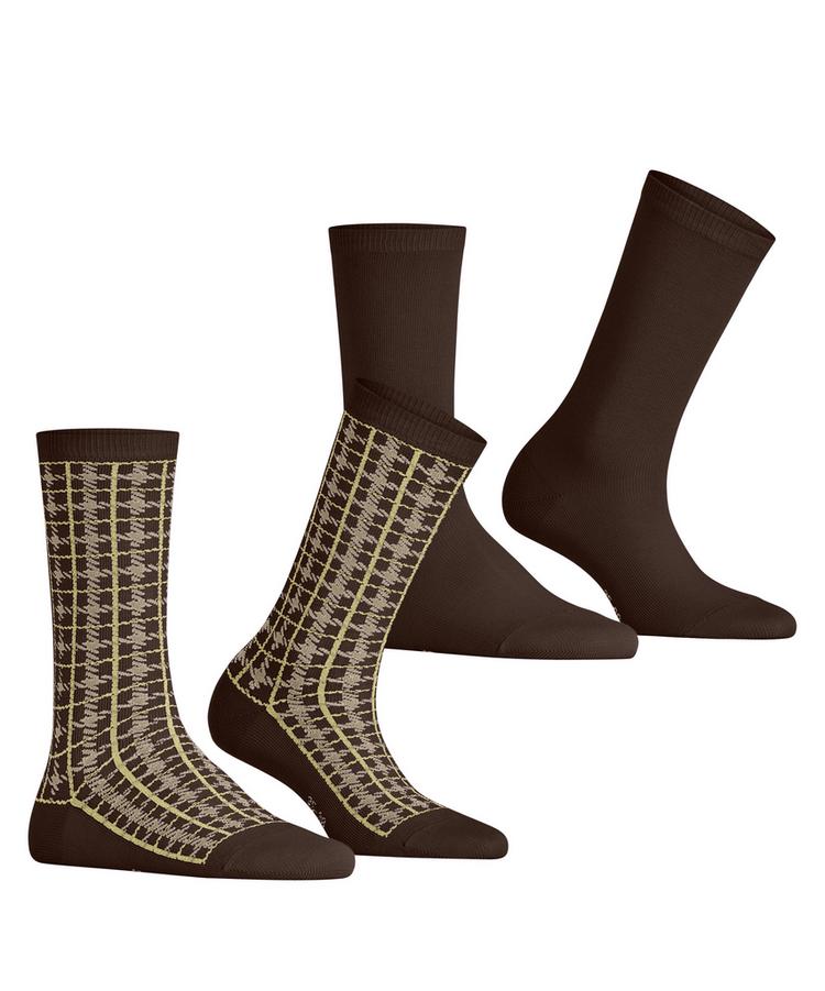ESPRIT ESPRIT Retro Plaid 2-Pack Socken Damen - chocolate (5272) - 0 | SportScheck