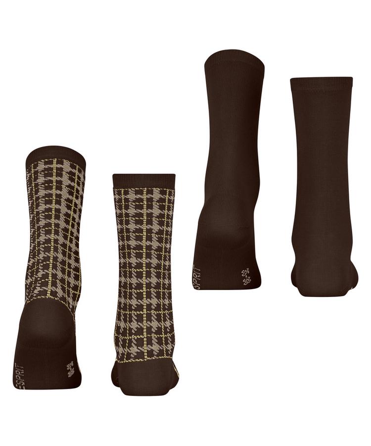 ESPRIT ESPRIT Retro Plaid 2-Pack Socken Damen - chocolate (5272) - 0 | SportScheck