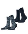 ESPRIT Flower Bloom SO 2-Pack Socken Damen - marine (6120)