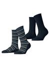 ESPRIT Metro Lines SO 2P Socken Damen - marine (6120)