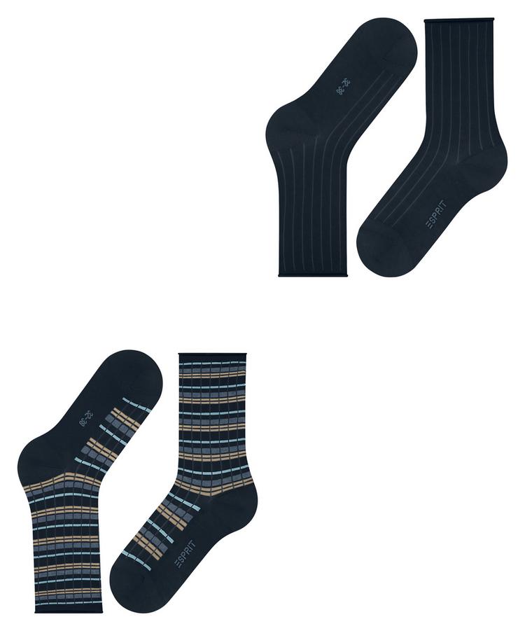 ESPRIT ESPRIT Metro Lines SO 2P Socken Damen - marine (6120) - 2 | SportScheck