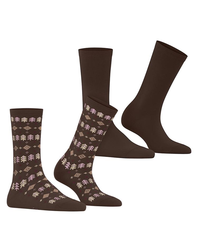 ESPRIT ESPRIT Frosty Trees SO 2P Socken Damen - chocolate (5272) - 0 | SportScheck