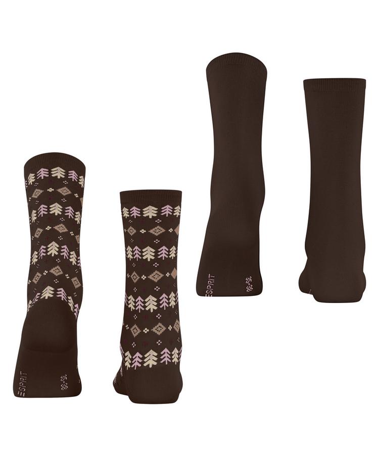 ESPRIT ESPRIT Frosty Trees SO 2P Socken Damen - chocolate (5272) - 0 | SportScheck