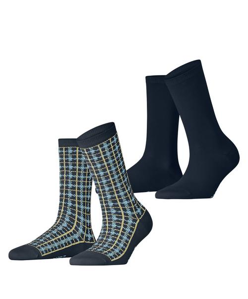 ESPRIT Retro Plaid 2-Pack Socken Damen