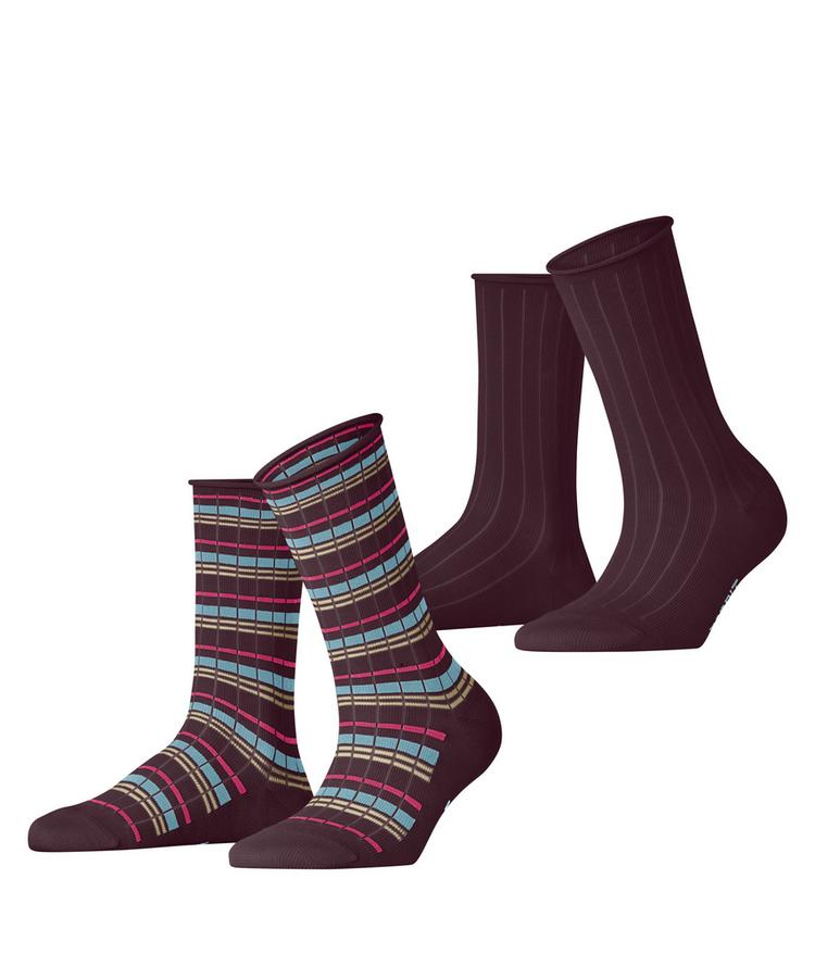 ESPRIT ESPRIT Metro Lines SO 2P Socken Damen - claret (8375) - 0 | SportScheck